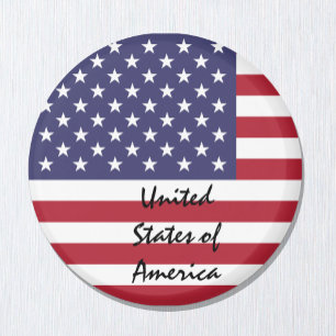 Amerikanische Flagge & USA - Reise-/Sportfans Magnet