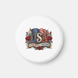 Amerikanische Flagge USA Rosen 250 Jahre Freiheit  Magnet
