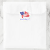 Amerikanische Flagge/USA Runder Aufkleber (Tasche)