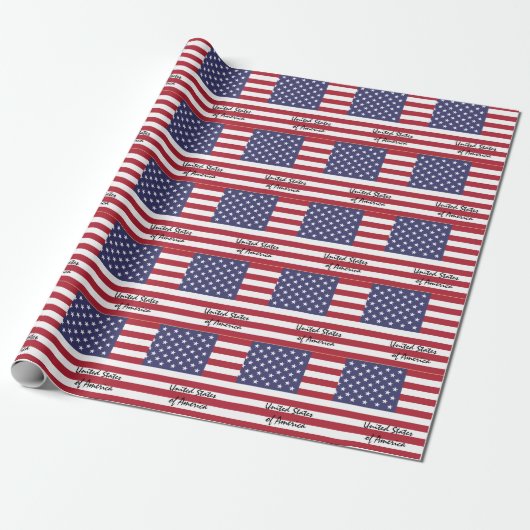 Amerikanische Flagge / USA / Sport Geschenkpapier (Ungerollt)