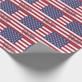 Amerikanische Flagge / USA / Sport Geschenkpapier (Ecke)