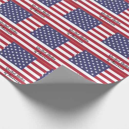 Amerikanische Flagge / USA / Sport Geschenkpapier (Ecke)