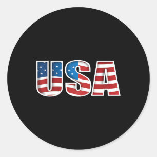 Amerikanische Flagge USA Unabhängigkeitstag Shirt Runder Aufkleber