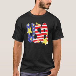 Amerikanische Flagge USA US 4. T-Shirt