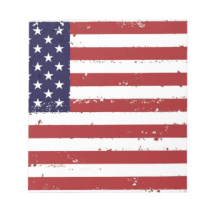 Amerikanische Flagge, USA/USA Notizblock
