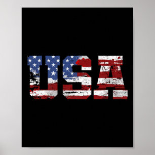 Amerikanische Flagge USA Vereinigte Staaten von Am Poster