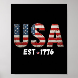 Amerikanische Flagge USA Vereinigte Staaten Von Am Poster