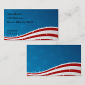 Amerikanische Flagge USA Visitenkarte (Vorne/Hinten)
