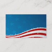 Amerikanische Flagge USA Visitenkarte (Rückseite)