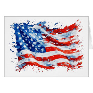 Amerikanische Flagge USA Wasserfarbe 4. Juli