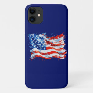 Amerikanische Flagge USA Wasserfarbe 4. Juli Case-Mate iPhone Hülle