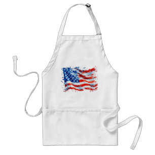 Amerikanische Flagge USA Wasserfarbe 4. Juli Schürze