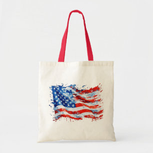 Amerikanische Flagge USA Wasserfarbe 4. Juli Tragetasche