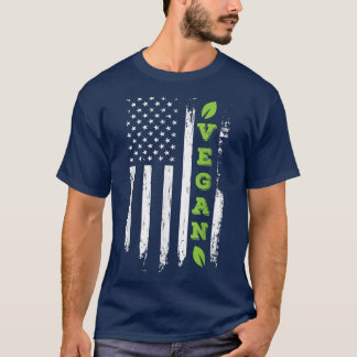 Amerikanische Flagge Vegan von Veggies Funny Veget T-Shirt
