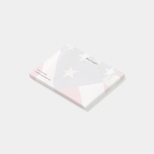 Amerikanische Flagge verblassen Post-it Klebezettel (angewinkelt)