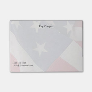 Amerikanische Flagge verblassen Post-it Klebezettel