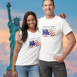 Amerikanische Flagge, vereint stehen wir T-Shirt