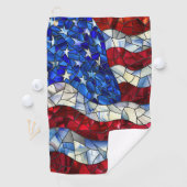Amerikanische Flagge verkleidetes Glas Golf Handtu Golfhandtuch (Insitu)
