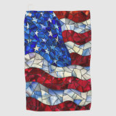 Amerikanische Flagge verkleidetes Glas Golf Handtu Golfhandtuch (Vorderseite)