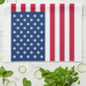 Amerikanische Flagge verschwommen Geschirrtuch (Gefaltet)