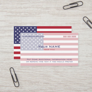 Amerikanische Flagge Version 4 Visitenkarte