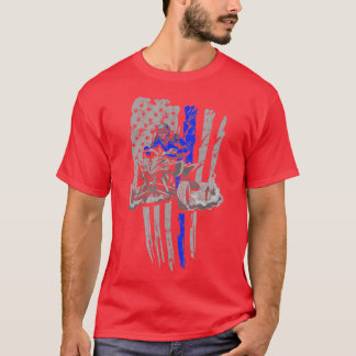 Amerikanische Flagge Vier-Rad-Quad-ATV-Riding - AT T-Shirt