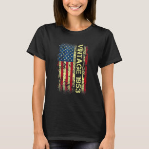 Amerikanische Flagge Vintag 1953 69. Geburtstag T-Shirt