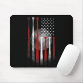 Amerikanische Flagge Vintag Baseball Mousepad (Mit Mouse)
