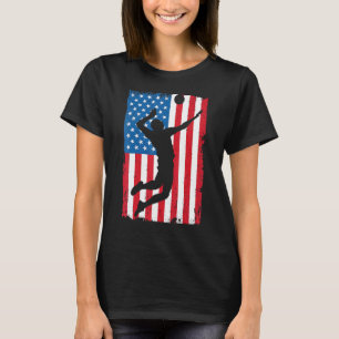 Amerikanische Flagge Vintag Sports Volleyball T-Shirt