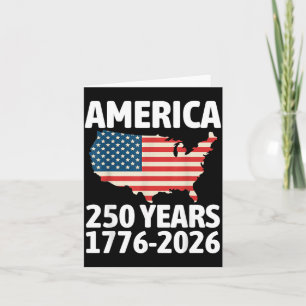 Amerikanische Flagge Vintage 250 Jahre Patriotisch Karte
