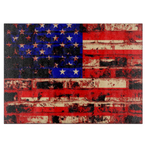 Amerikanische Flagge Vintage 3 Schneidebrett