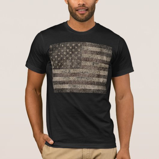 Amerikanische Flagge Vintage 9 T-Shirt (Vorderseite)