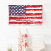 Amerikanische Flagge, Vintage Art Banner (Insitu)