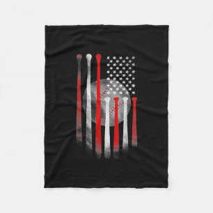 Amerikanische Flagge Vintage Baseball Flagge Dad M Fleecedecke