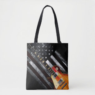 Amerikanische Flagge Vintage-Elektrogitarre Tasche