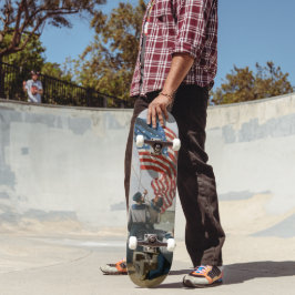 Amerikanische Flagge Vintage Kunst der militärisch Skateboard