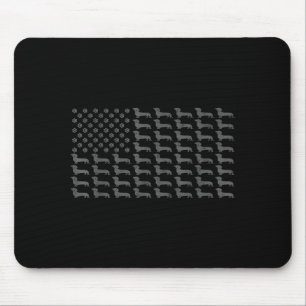 Amerikanische Flagge Vintage Patriotischer Dachshu Mousepad