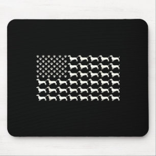 Amerikanische Flagge Vintage Patriotischer Dachshu Mousepad