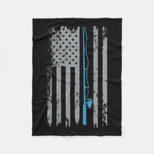 Amerikanische Flagge Vintager Fischer Fleecedecke