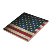 Amerikanische Flagge Vintager patriotischer Grunge Fliese (Seite)