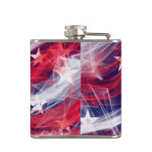 Amerikanische Flagge Vinyl Wrapped Flask Flachmann (Rückseite)