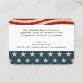 Amerikanische Flagge Visitenkarte (Rückseite)