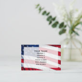 Amerikanische Flagge Visitenkarte (Stehend Vorderseite)