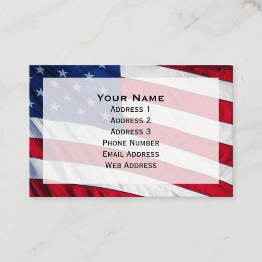 Amerikanische Flagge Visitenkarte (Vorderseite)
