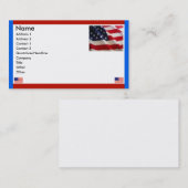 Amerikanische Flagge Visitenkarte (Vorne/Hinten)