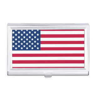 Amerikanische Flagge Visitenkarten Dose