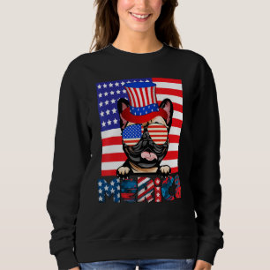 Amerikanische Flagge von Merica, Bulldogge, 4. Jul Sweatshirt