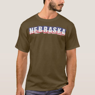 Amerikanische Flagge von Nebraska T-Shirt