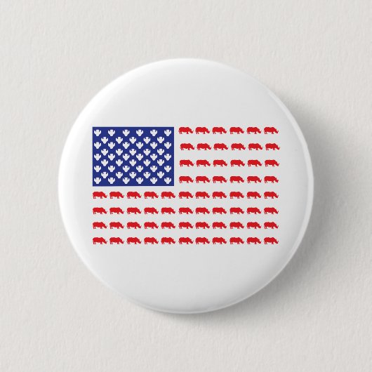 Amerikanische Flagge von Rhinoceros Button (Vorderseite)