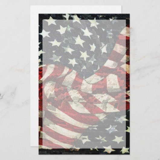 Amerikanische Flagge von Shirley Taylor Briefpapier (Vorne/Hinten)